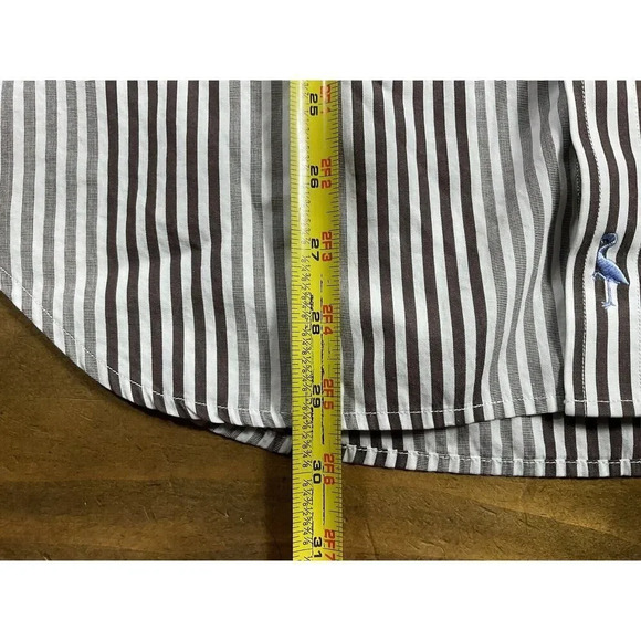 Tailorbyrd Mens Size Large Stripe Long Sleeve Button Down Shirt 2-Ply Yarn - Picture 3 of 12